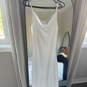 Satin White Bridal Slip Dress